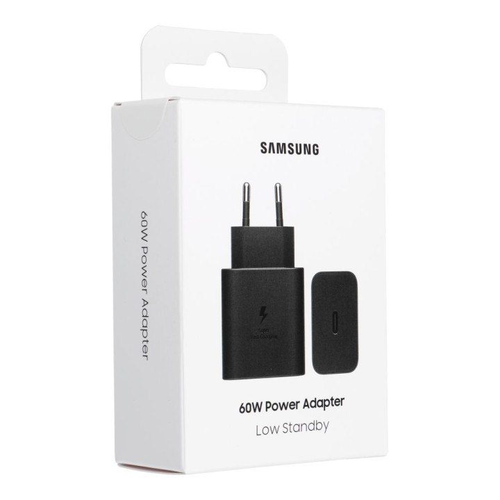 SAMSUNG оригинальное сетевое зарядное устройство тип C PD 3A 60W EP-T6010NBEGWW черное блистер
