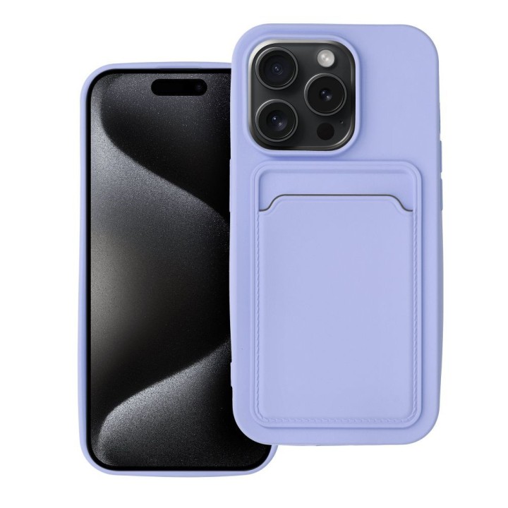 Чехол для iPhone 15 PRO Card Case фиолетовый