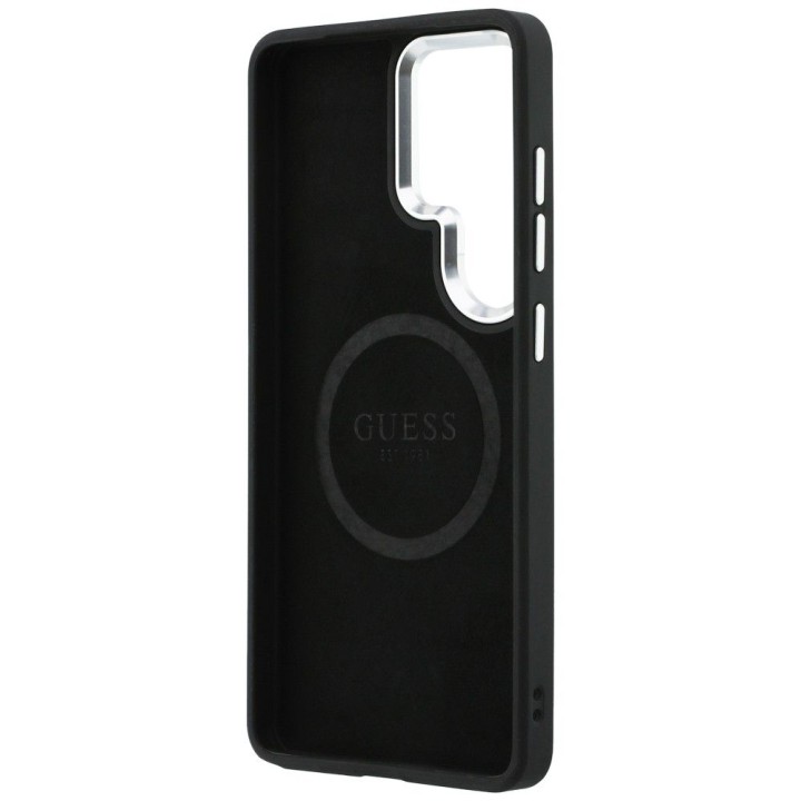 GUESS чехол для SAMSUNG S26 Ultra GUHMS26LPFGTSCMK (Fixed Glitter Triangle MagSafe) черный