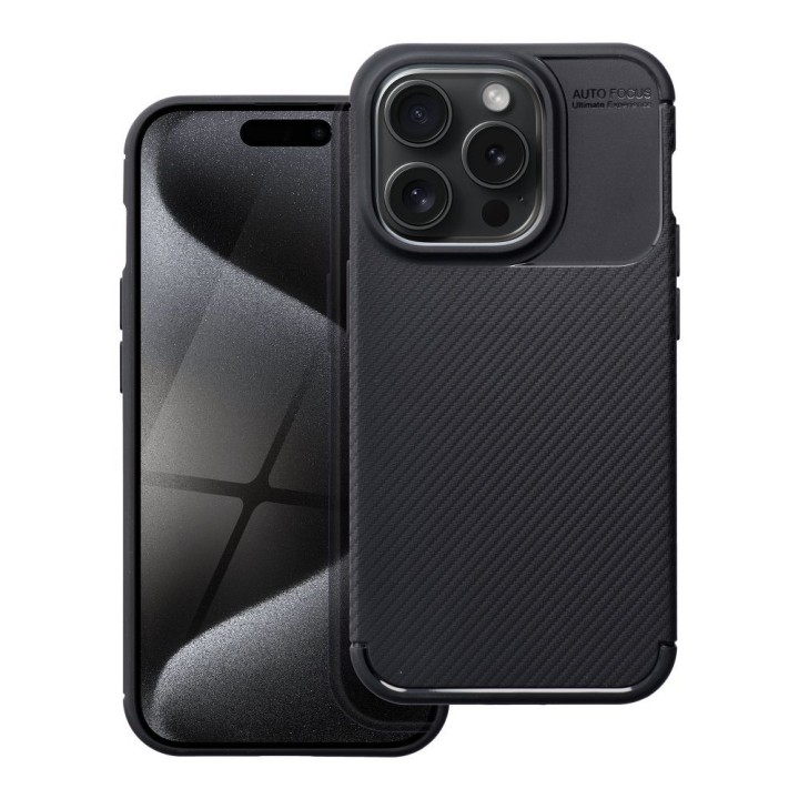 Чохол для iPhone 15 PRO Carbon Premium чорний