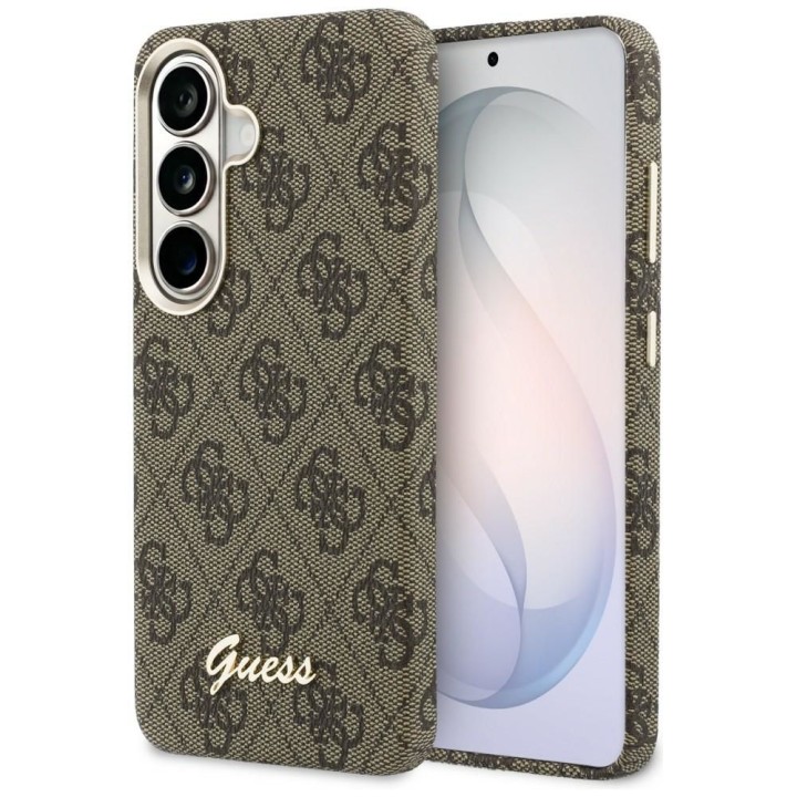 GUESS чехол для SAMSUNG S26 GUHMS26S5P4FWMSW (4G Script MagSafe) коричневый