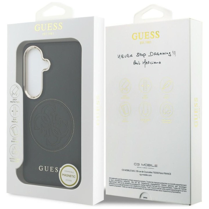 GUESS чехол для SAMSUNG S26 GUHMS26S5PG4SRGK (Perforated Logo MagSafe) черный