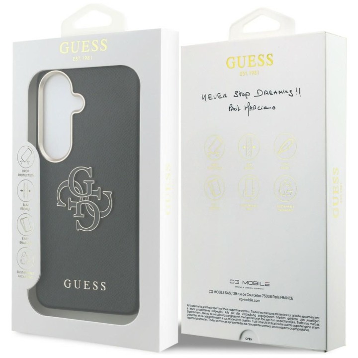 GUESS чохол для SAMSUNG S26 GUHCS26S5PS4RGGK (Grained Big 4G Метал Логотип) чорний