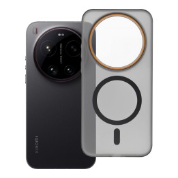 Чехол для Xiaomi 17 ULTRA Go Orange совместимый с MagSafe черный