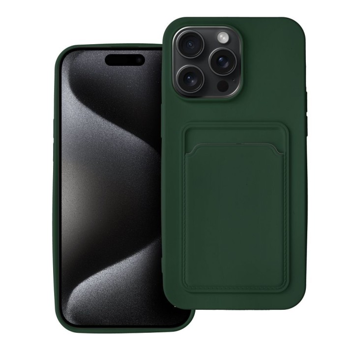 Чохол для iPhone 15 PRO MAX Card Case зелений