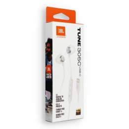 Наушники проводные вкладыши USB C JBL 305C белые