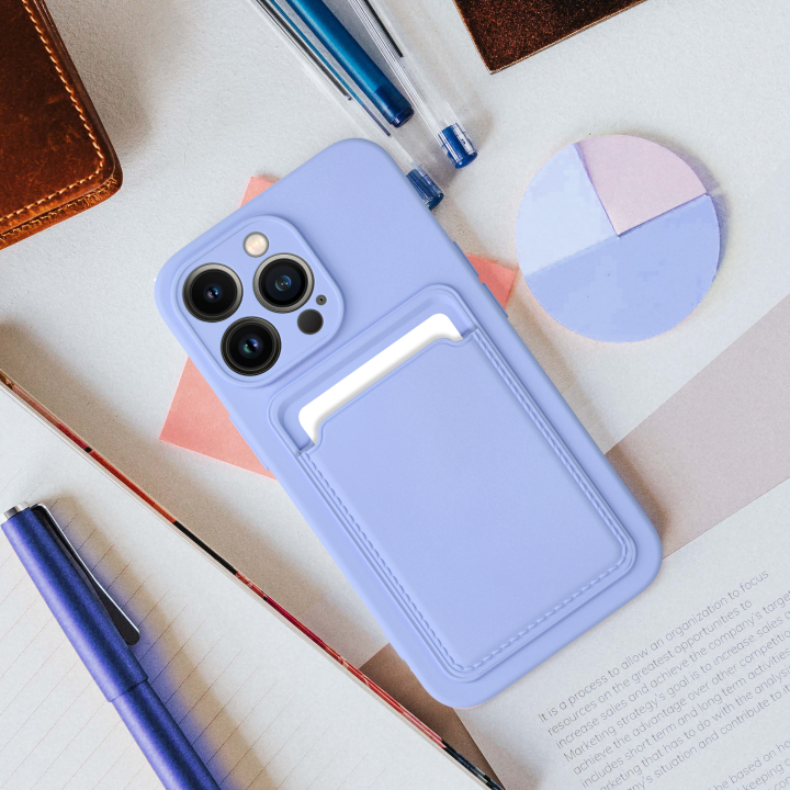 Чехол для iPhone 15 PRO Card Case фиолетовый