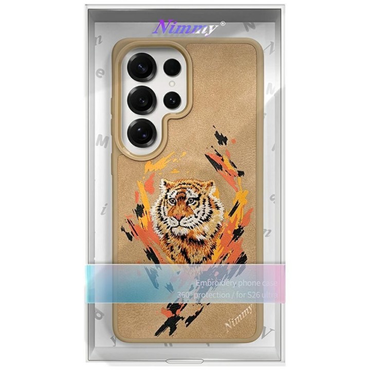 NIMMY case TYGRYS compatible with Magsafe for SAMSUNG S26 Ultra light brown