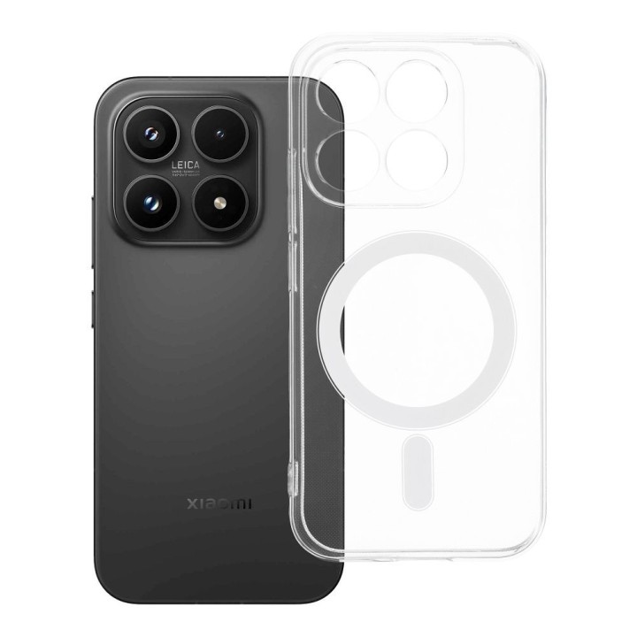 Case for Xiaomi 17 Clear Case 2 mm Mag Cover compatible with MagSafe (camera protection) transparent