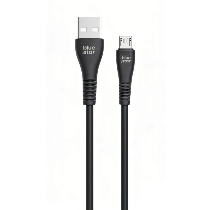 Cable USB A to Micro USB Blue Star 2A 12W 1 m PJ-DG3-A black