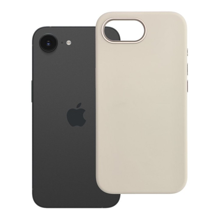 Case for iPhone 16e (SE4 2025) / 17e Forcell F-Protect Frame Premium compatible with MagSafe antique white 0INT