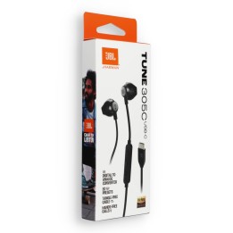 Headphones wired in-ear USB C JBL 305C black