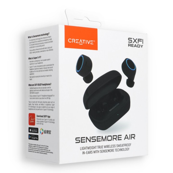 Бездротові навушники-вкладиші Creative Sensemore Air чорні