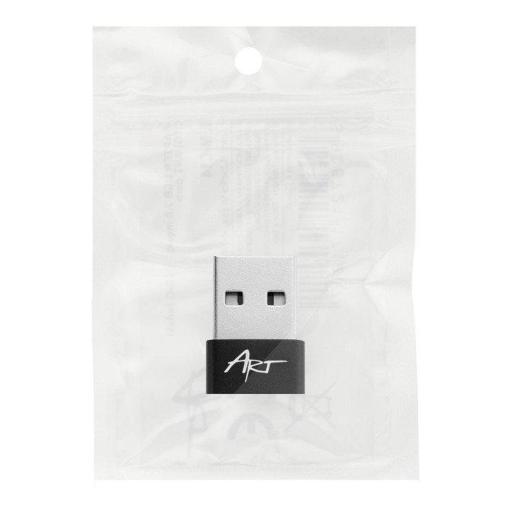 Адаптер USB A 2.0 на USB C ART C14 OTG черный