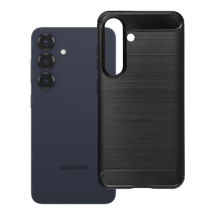 Чехол для Samsung S25 Carbon 2.0 черный