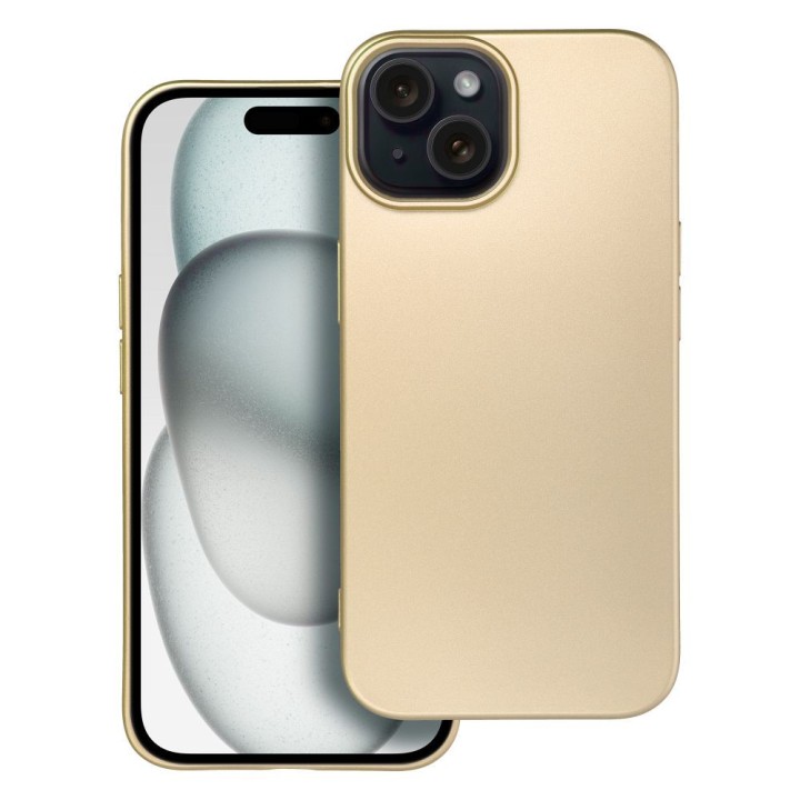 Чохол для iPhone 15 Metallic золотий