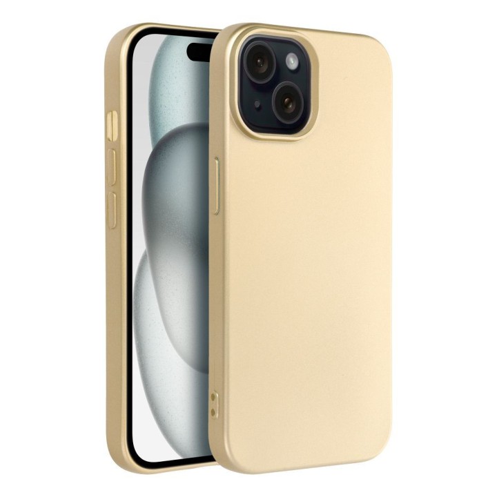Чехол для iPhone 15 Metallic золотой
