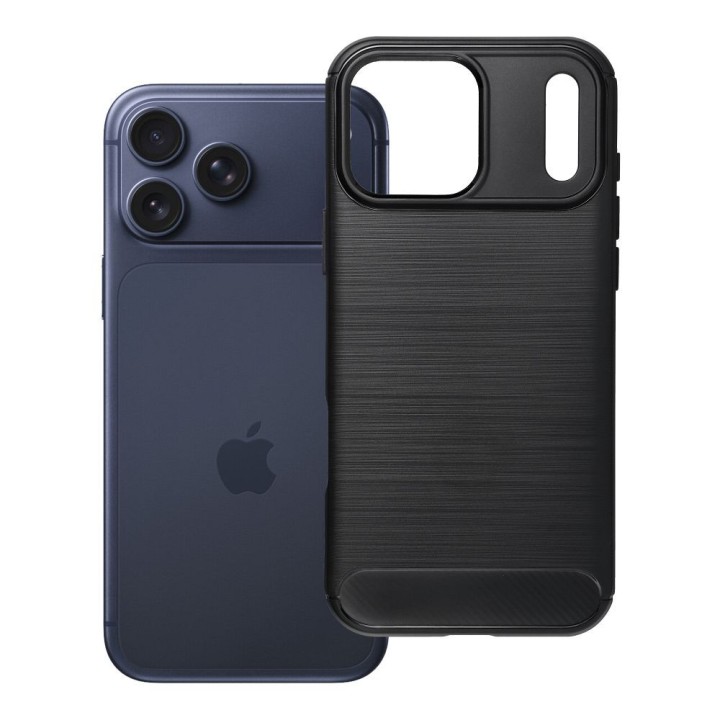 Чохол для iPhone 17 Pro Max / 18 Pro Max (low camera edge) Carbon 2.0 чорний