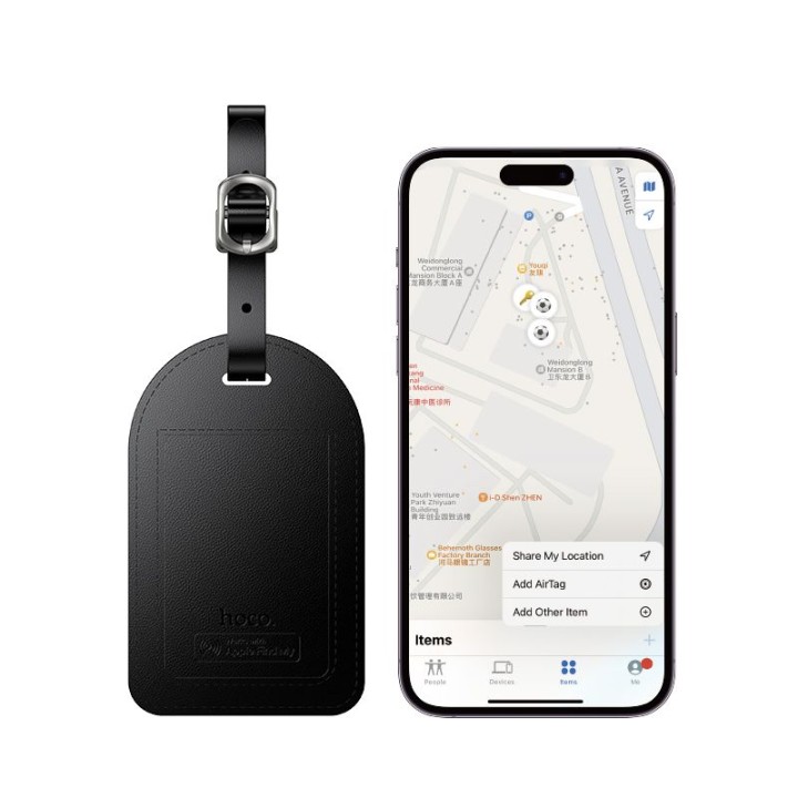 Lokalizator совместимый с Apple Find My Hoco E91H для багажа черный