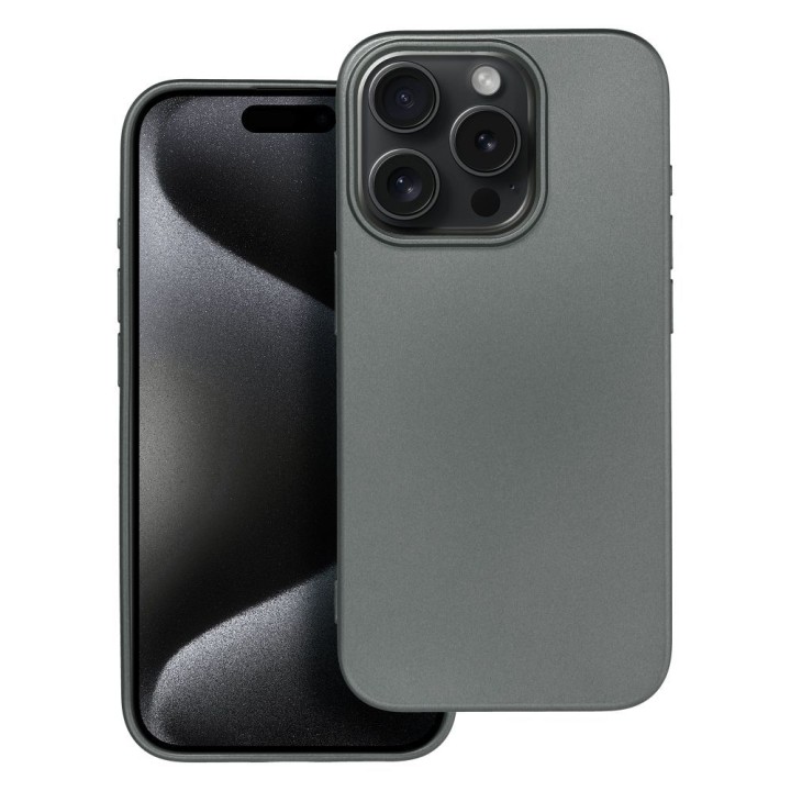 Чехол для iPhone 15 PRO Metallic серый