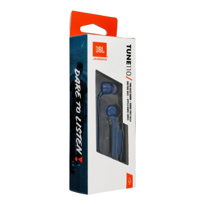 Наушники проводные вкладыши Jack 3,5 mm JBL T110 синие