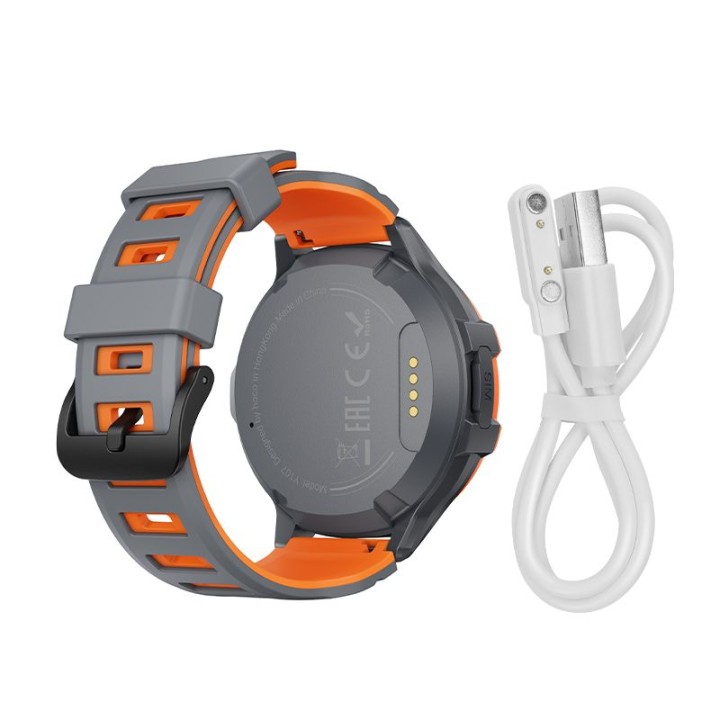 Smartwatch dla dzieci Hoco 1,28" 4G GPS z funkcją rozmowy Y107 pomarańczowy