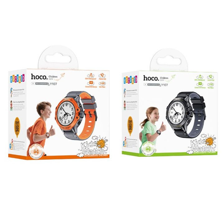 Smartwatch for kids Hoco 1,28" 4G GPS with function calls Y107 orange