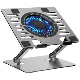 Підставка охолоджувальна під ноутбук регульована ART P12 1 x USB A LED алюмінієва