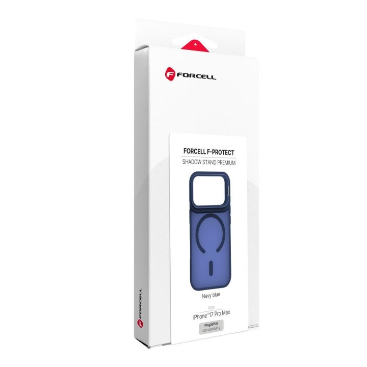 Case for iPhone 18 Pro Max / 17 Pro Max Forcell F-Protect Shadow Stand Premium compatible with MagSafe navy blue 0INT