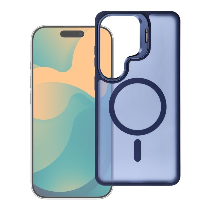 Case for Samsung S26 Forcell F-Protect Shadow Stand Premium compatible with MagSafe navy blue 0INT