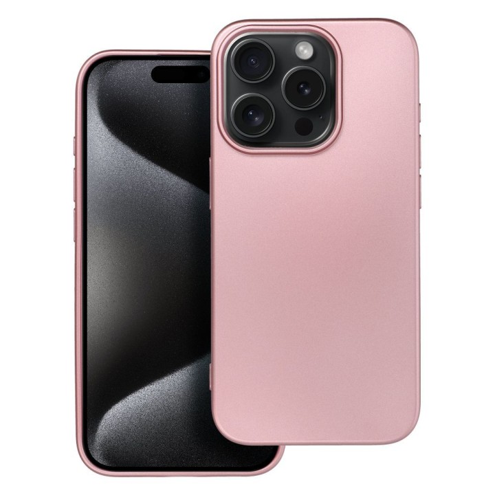 Etui na iPhone 15 PRO Metallic różowe