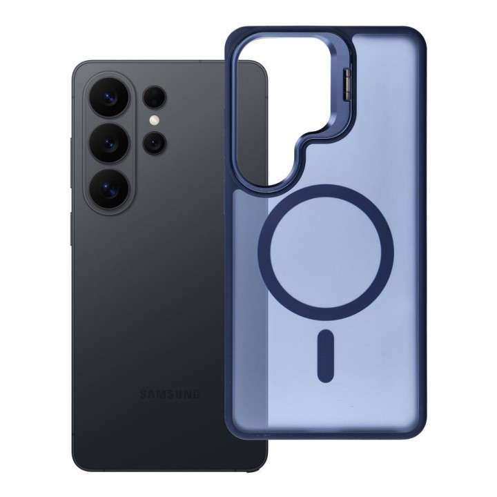 Case for Samsung S26 ULTRA Forcell F-Protect Shadow Stand Premium compatible with MagSafe navy blue 0INT