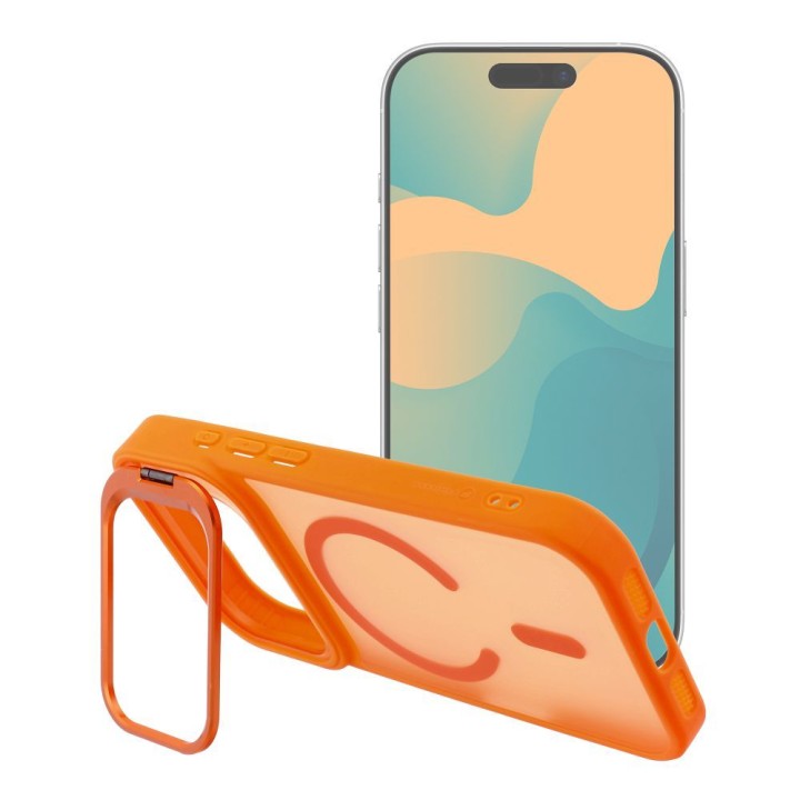 Case for iPhone 18 Pro Max / 17 Pro Max Forcell F-Protect Shadow Stand Premium MagSafe compatible orange 0INT