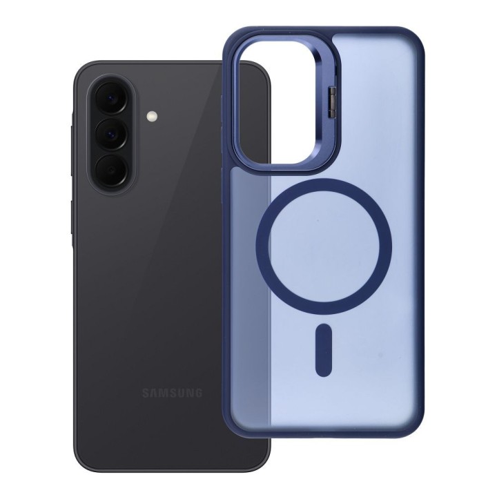 Case for Samsung A37 Forcell F-Protect Shadow Stand Premium MagSafe compatible navy blue 0INT