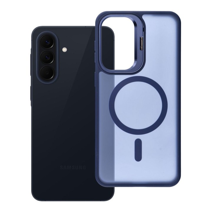 Чехол для Samsung A57 Forcell F-Protect Shadow Stand Premium совместимый с MagSafe темно-синий 0INT