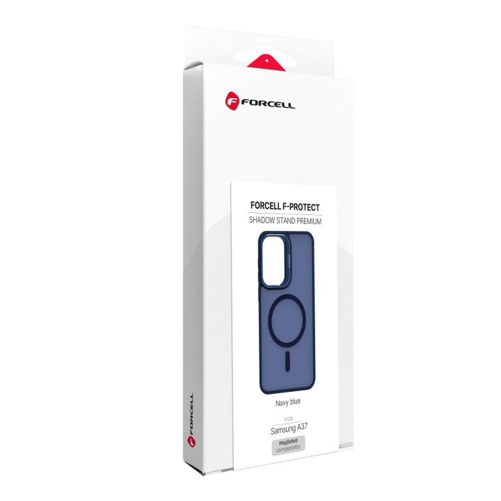 Case for Samsung A57 Forcell F-Protect Shadow Stand Premium MagSafe compatible navy blue 0INT