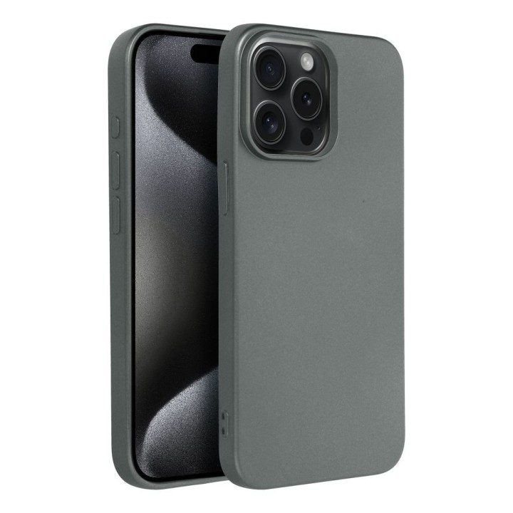 Чехол для iPhone 15 PRO MAX Metallic серый