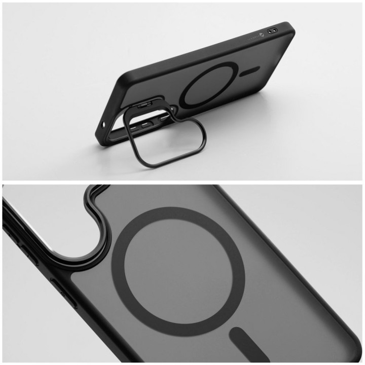 Чохол для Samsung A57 Forcell F-Protect Shadow Stand Premium сумісний із MagSafe чорний 0INT