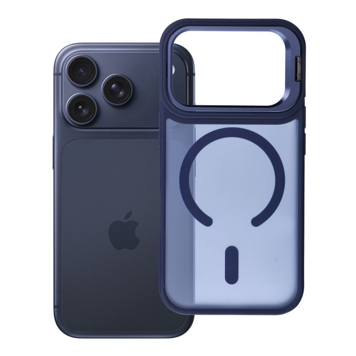 Case for iPhone 18 Pro / 17 Pro Forcell F-Protect Shadow Stand Premium compatible with MagSafe navy blue 0INT
