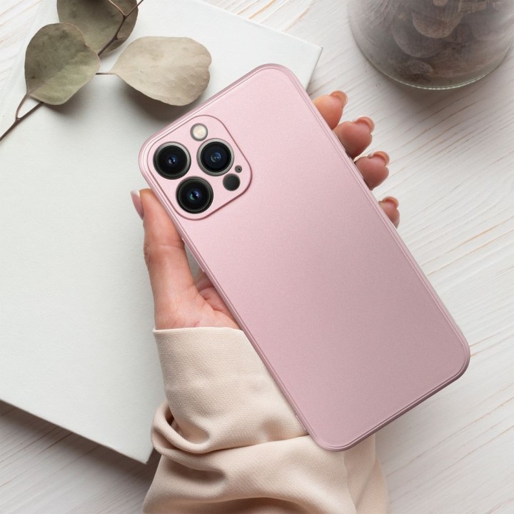 Чехол для iPhone 15 PRO MAX Metallic розовый