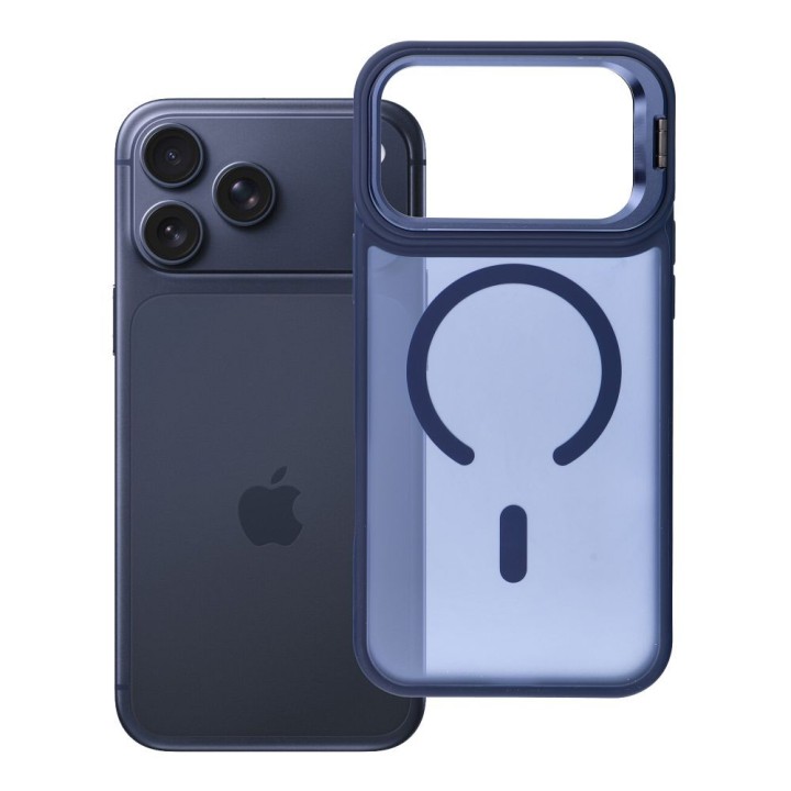 Case for iPhone 18 Pro Max / 17 Pro Max Forcell F-Protect Shadow Stand Premium compatible with MagSafe navy blue 0INT