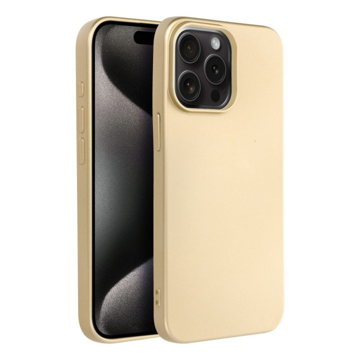 Чохол для iPhone 15 PRO MAX Metallic золотий