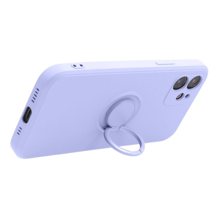 Case for iPhone 15 PRO MAX Silicone Ring purple