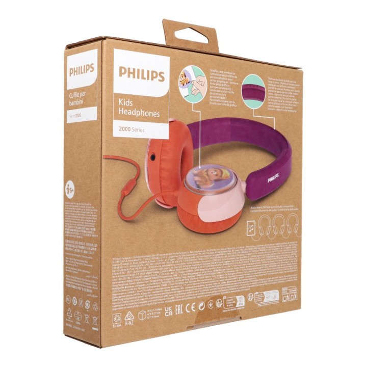 Дротові накладні навушники Jack 3,5 mm Philips для дітей TAK2000MP/00 фіолетові