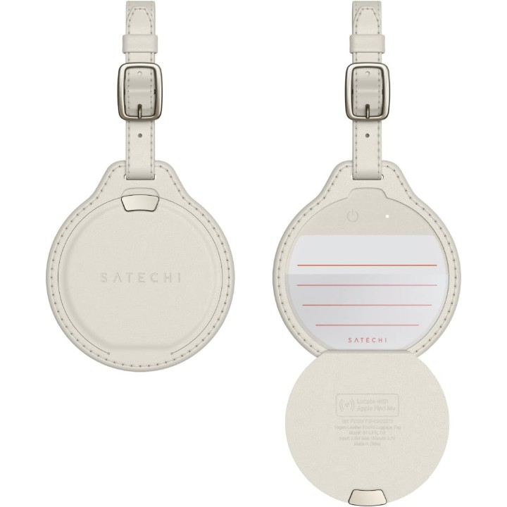 Lokalizator сумісний з Apple Find My Satechi FindAll Luggage Tag у формі підвіски для багажу з веганської шкіри ST-LFALTW