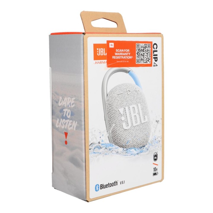 Speaker wireless 5W 10h JBL CLIP 4 ECO white