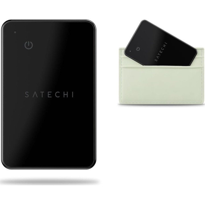 Lokalizator compatible with Apple Find My Satechi FindAll Wallet Card in the shape of cards ST-LFAWCK black