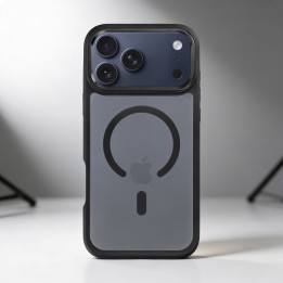 Чехол для iPhone 17 Forcell F-Protect Smoke Hybrid Premium совместимый с MagSafe черный 0INT