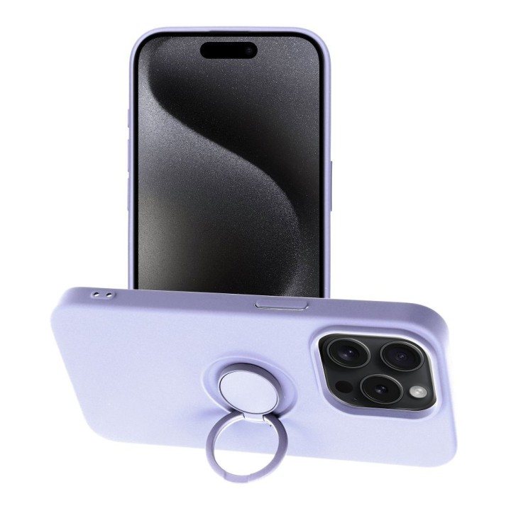 Чохол для iPhone 15 PRO Silicone Ring фіолетовий
