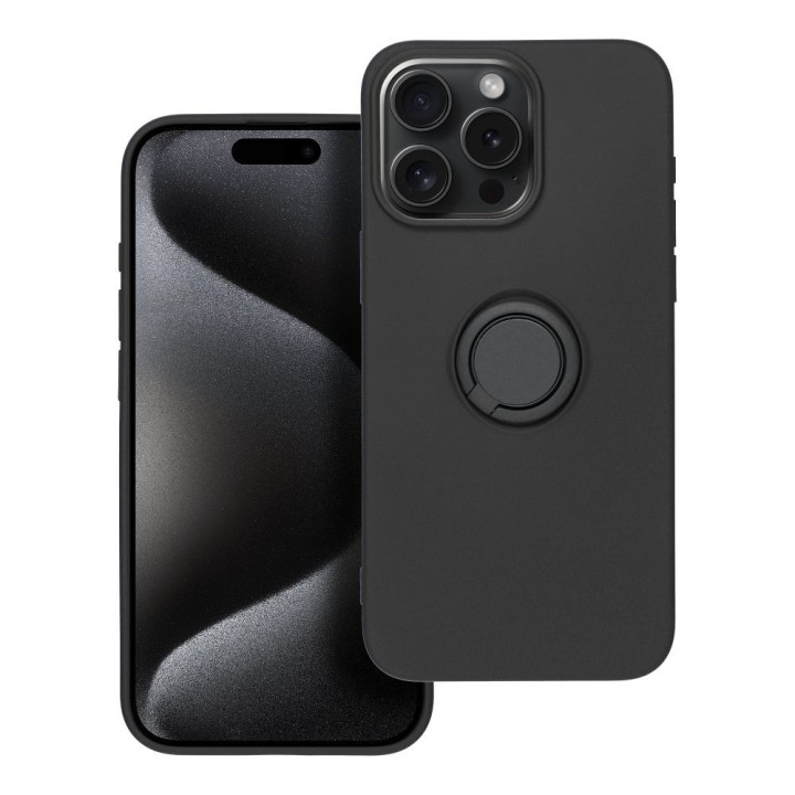 Etui na iPhone 15 PRO MAX Silicone Ring czarne